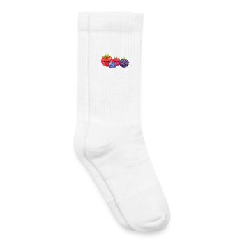 Kawaii Beeren Obst Früchte Kind Baby lächeln - Kinder Tennissocken - Weiß - Rechts