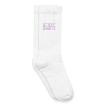 Time is money Neon panel - Kids Tennis Socks - white - Right