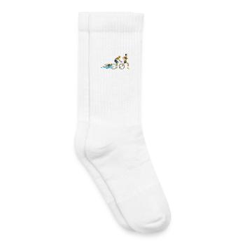 Relai Triathlon: Nage-Cycle-Course - Chaussettes de tennis bio enfant - blanc - Droite