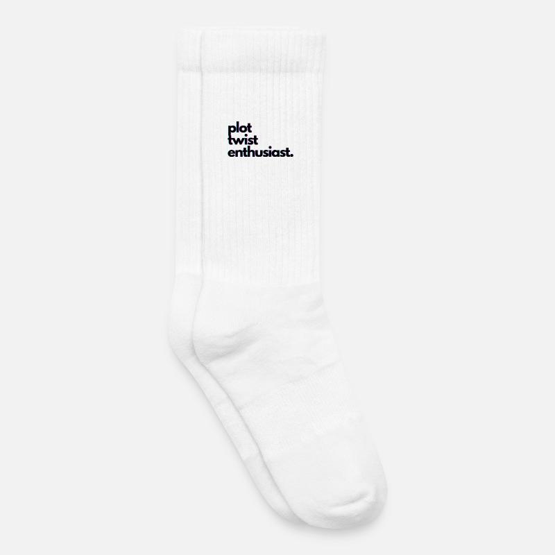 Plot_twist_enthusiast - Kinder Tennissocken - Weiß