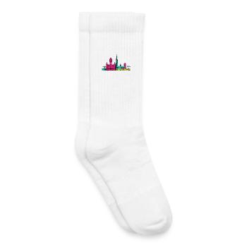 Aberdeen City Skyline Marischal College Art - Kids Tennis Socks - white - Right