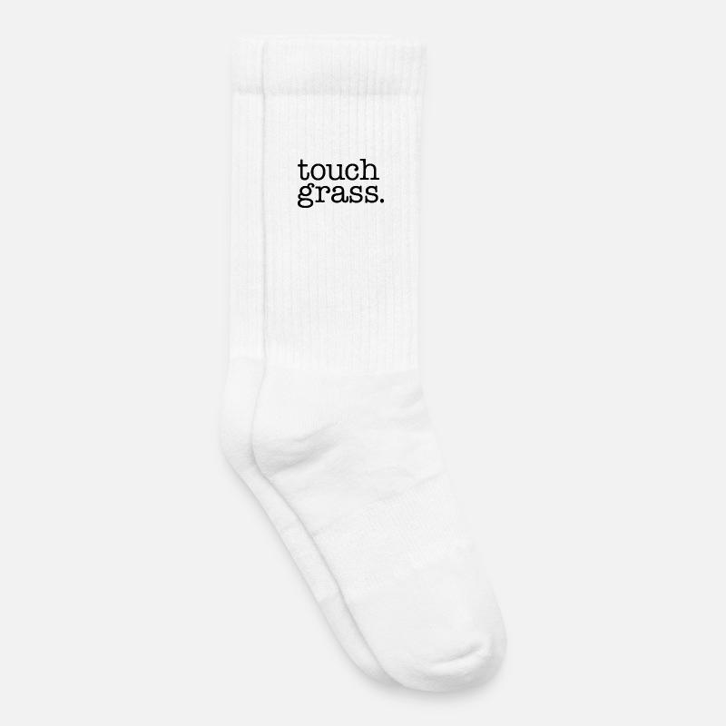 Touch grass - Kinder Tennissocken - Weiß