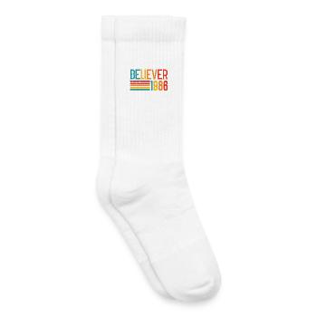 Croyez Rainbow Rétro 1986 - Chaussettes de tennis bio enfant - blanc - Droite