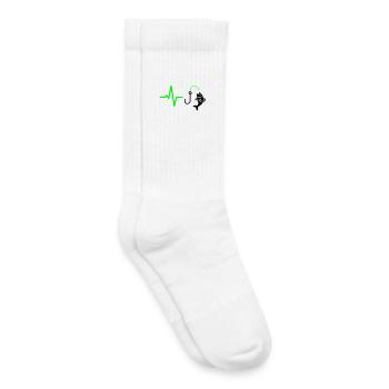 Angler Pulse Fish Silhouette - Kids Tennis Socks - white - Right