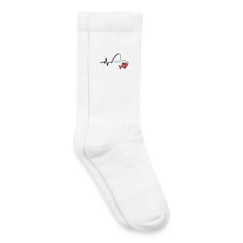 Canne à pêche à impulsions couleur poisson - Chaussettes de tennis bio enfant - blanc - Droite