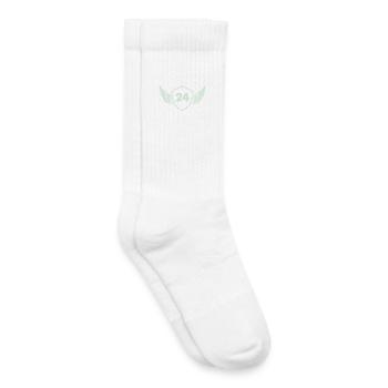 24 Schild mit Flügeln - Kinder Tennissocken - Weiß - Rechts