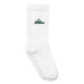 Imaginative play of colours nature panorama motif - Kids Tennis Socks - white - Right