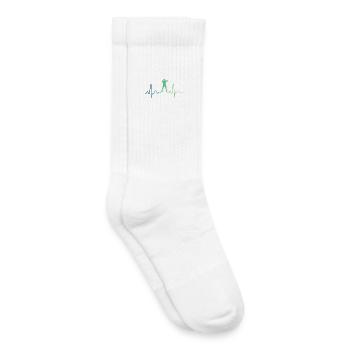 Biathlon Herzschlag-Biathlet - Kinder Tennissocken - Weiß - Rechts