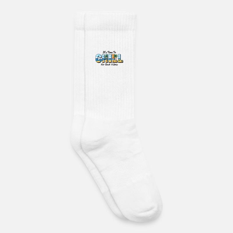 Chill Beach Sonnenbriefe - Kinder Tennissocken - Weiß
