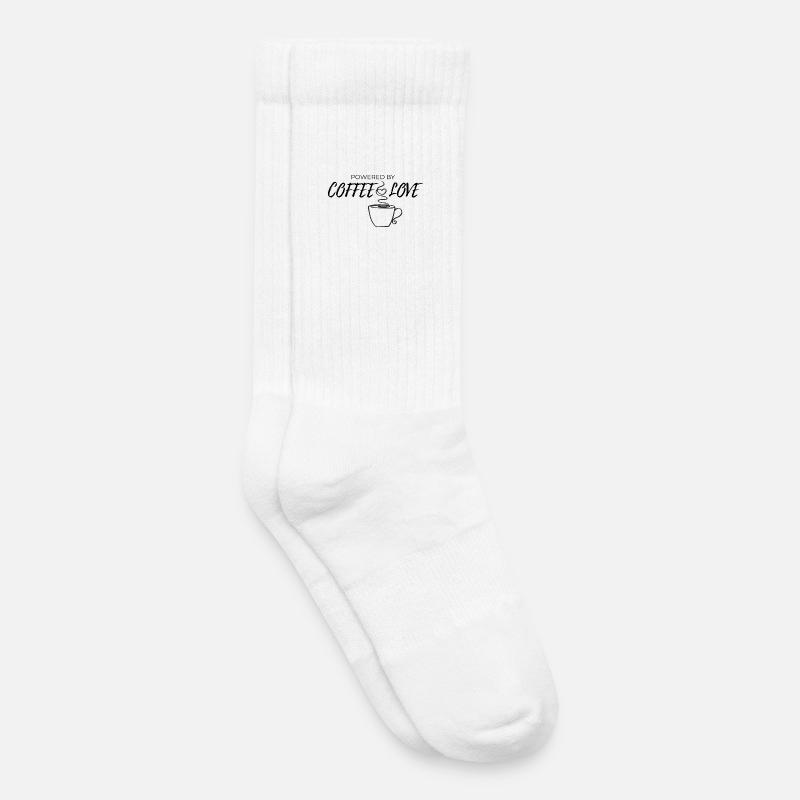 HerzDampf Becherkunst - Kinder Tennissocken - Weiß