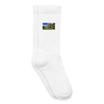 Visite de rêve le long du Black Laber, Haut-Palatinat - Chaussettes de tennis bio enfant - blanc - Droite