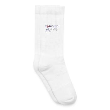 Eiffelturm Abbildung mit Inschrift - Kinder Tennissocken - Weiß - Rechts