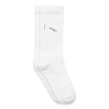 Think Outside The Box – Minimalist design - Kids Tennis Socks - white - Right