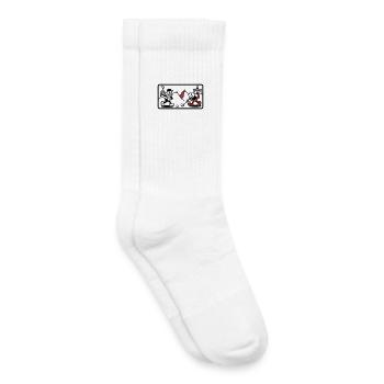 Minigolf Retro Cartoon Golfball JGA Team - Kinder Tennissocken - Weiß - Rechts