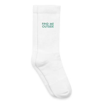 Typographie extérieure à Me Trouver - Chaussettes de tennis bio enfant - blanc - Droite