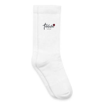 Tetelestai - Jean 19:30 - Croix de calligraphie - Chaussettes de tennis bio enfant - blanc - Droite