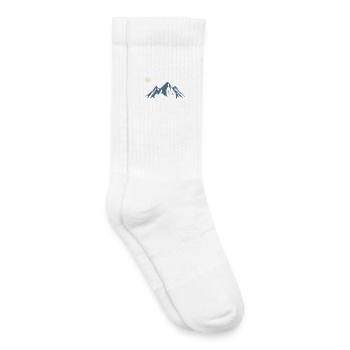 Bergsilhouette Sonnenaufgang - Kinder Tennissocken - Weiß - Rechts