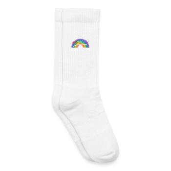 Liebe gewinnt Regenbogen - Kinder Tennissocken - Weiß - Rechts