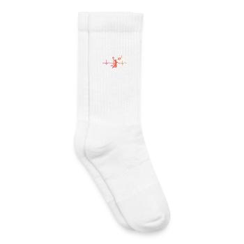 Basketball sunset heartbeat basketball - Kids Tennis Socks - white - Right