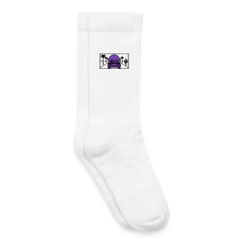 Night Driving Highway Graphic - Kids Tennis Socks - white - Right
