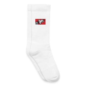 Space Shuttle Silhouette - Kids Tennis Socks - white - Right