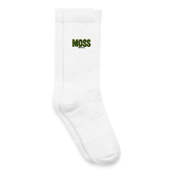 MOSS – Growing Inside Me | Botanical pun - Kids Tennis Socks - white - Right