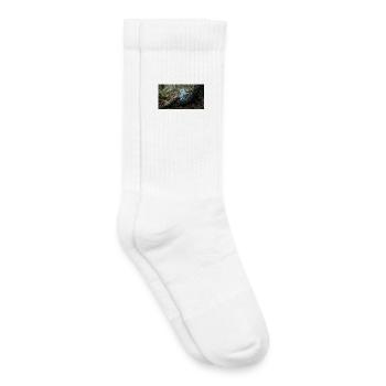 Forest Magic: Glowing Energy Fibers in Tree Roots - Kids Tennis Socks - white - Right