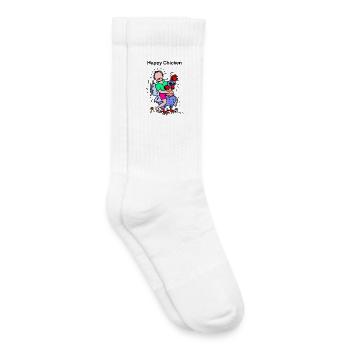 Glückliches Huhn - Kinder Tennissocken - Weiß - Rechts