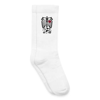 Scary Halloween X-Ray costume candy - Kids Tennis Socks - white - Right