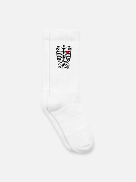 Scary Halloween X-Ray costume candy - Kids Tennis Socks - white