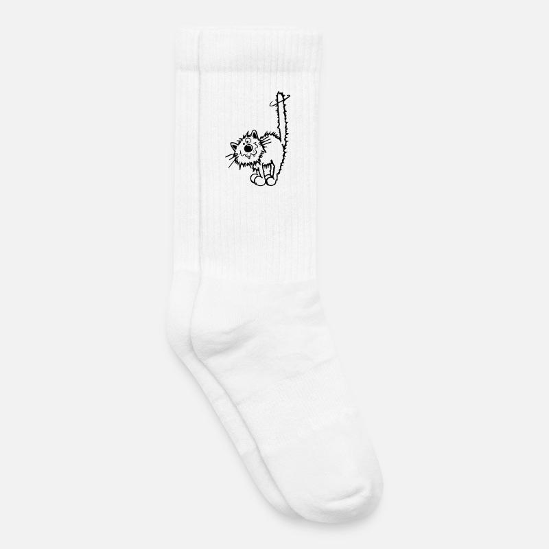 Liebe Katze - Kinder Tennissocken - Weiß