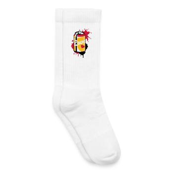 opened soda can in graffiti style - Kids Tennis Socks - white - Right