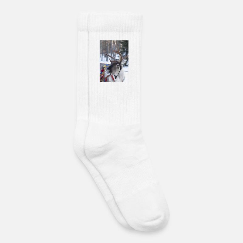 Rentier - Kinder Tennissocken - Weiß