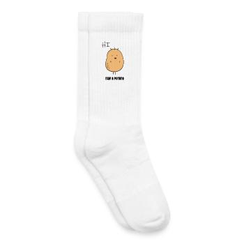 I AM A POTATO - Chaussettes de tennis bio enfant - blanc - Droite