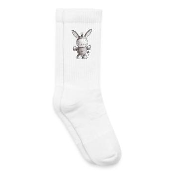Little donkey I animal motif - Kids Tennis Socks - white - Right