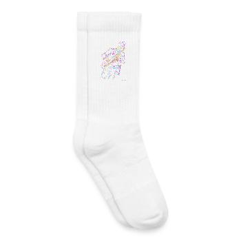Saxophone jazz - Chaussettes de tennis bio enfant - blanc - Droite