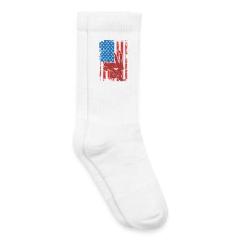 Judo USA Flag - Kids Tennis Socks - white - Right