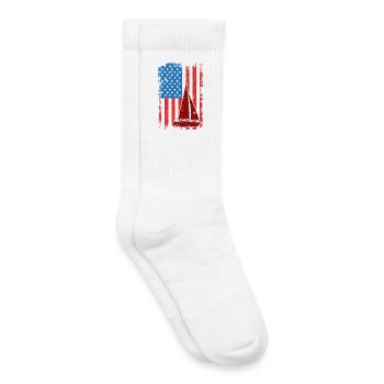 4. Juli Segeln USA - Kinder Tennissocken - Weiß - Rechts