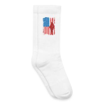 Ice Cream 4th of July USA - Kids Tennis Socks - white - Right