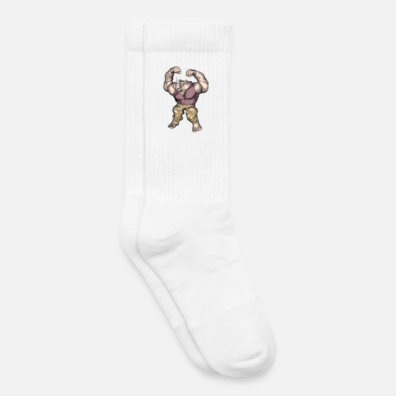 Ein anthropomorphes Nashorn - Kinder Tennissocken - Weiß