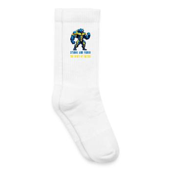 Ours suédois fort et fier - Chaussettes de tennis bio enfant - blanc - Droite