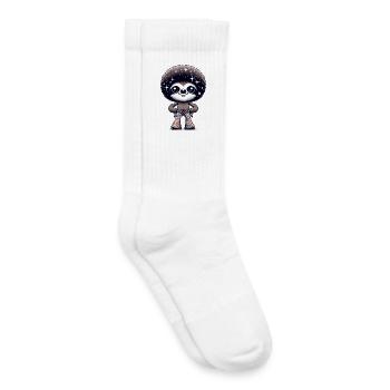 Disco-Faultier: Sternennacht Groover - Kinder Tennissocken - Weiß - Rechts