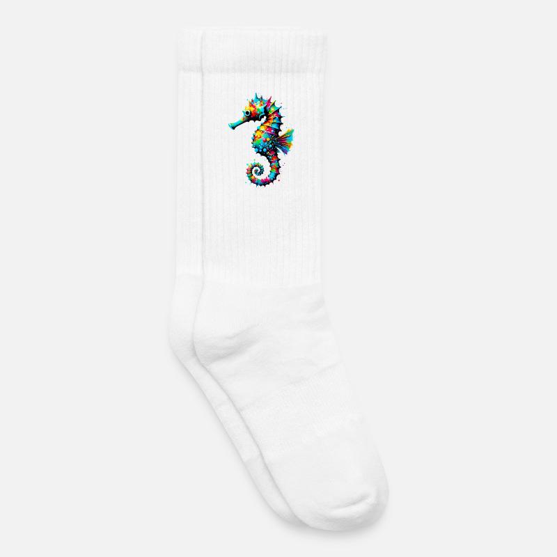 Seepferdchen - Kinder Tennissocken - Weiß