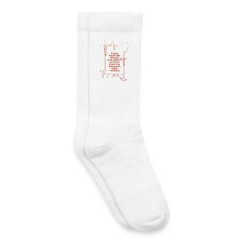 Heartfelt Bible quotes in watercolor style - Kids Tennis Socks - white - Right