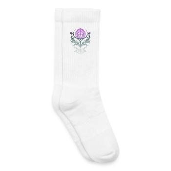 Chardon avec noeud papillon - Chaussettes de tennis bio enfant - blanc - Droite