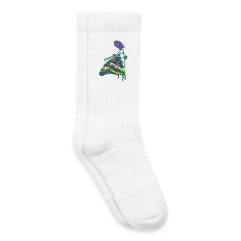 Papillon et nature - Chaussettes de tennis bio enfant - blanc - Droite