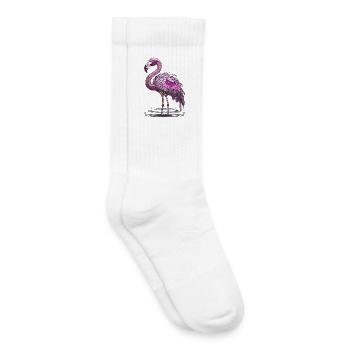 Flamingo - Kids Tennis Socks - white - Right