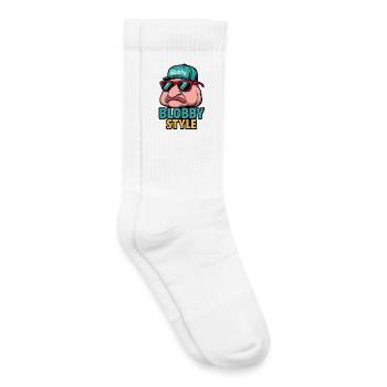 Blobby Style Cartoon Tee - Kids Tennis Socks - white - Right