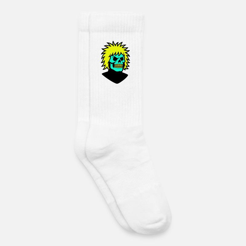 Skullman avec une coiffure cool - Chaussettes de tennis bio enfant - blanc
