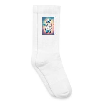 Rêver vous fait voler - Chaussettes de tennis bio enfant - blanc - Droite